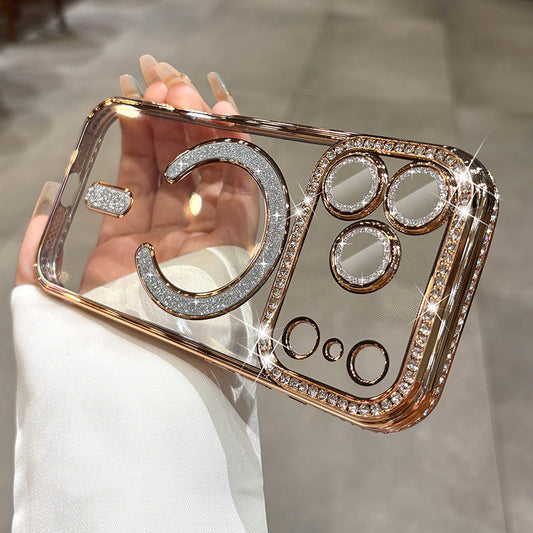 Diamond Magnetic Case for iPhone Series โ Luxury Sparkle, Strong MagSafe, Full Protection