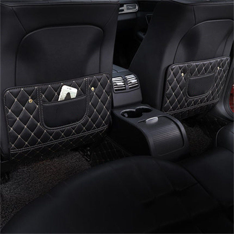 Car Rear Seat Back Anti-kick Pad Car Supplies Anti-dirty Anti-wear Protective Pad Storage Bag