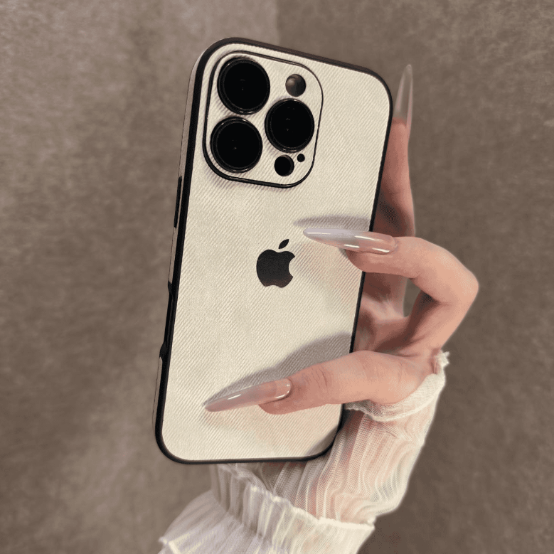 Electroplated Denim Pattern iPhone Case