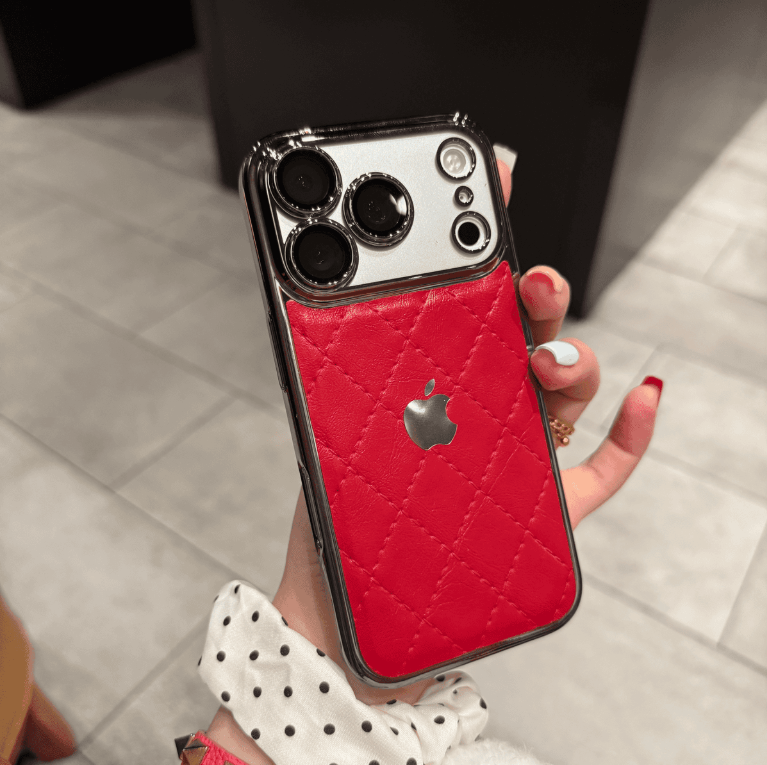 Chanel Style Diamond Leather Mobile Phone Case for iPhone Series